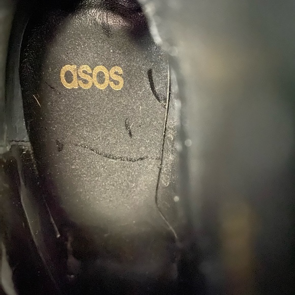 Asos, black/green leather ankle booties, UK Size 4/US 6, Platform,heel height 5” - Picture 8 of 13